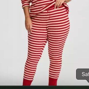 Torrid Full-Length Lounge Legging Red& Oatmeal Striped 4x